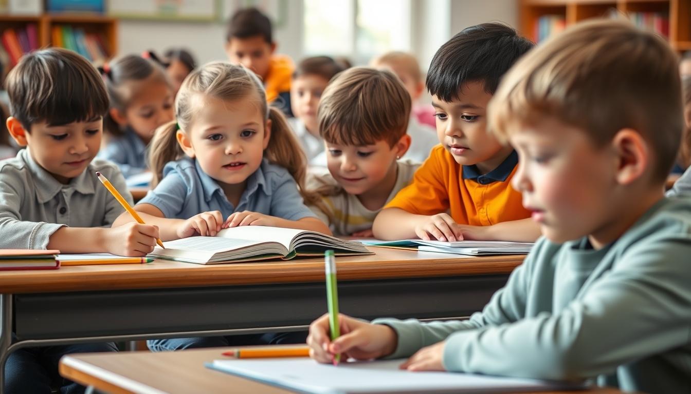 Student using a study guide to organize academic notes